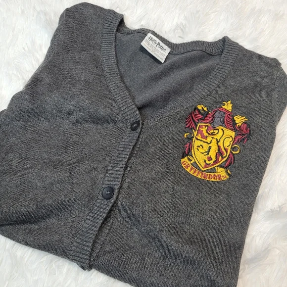 Harry Potter Gryffindor Gray Cardigan XS - Picture 5 of 10